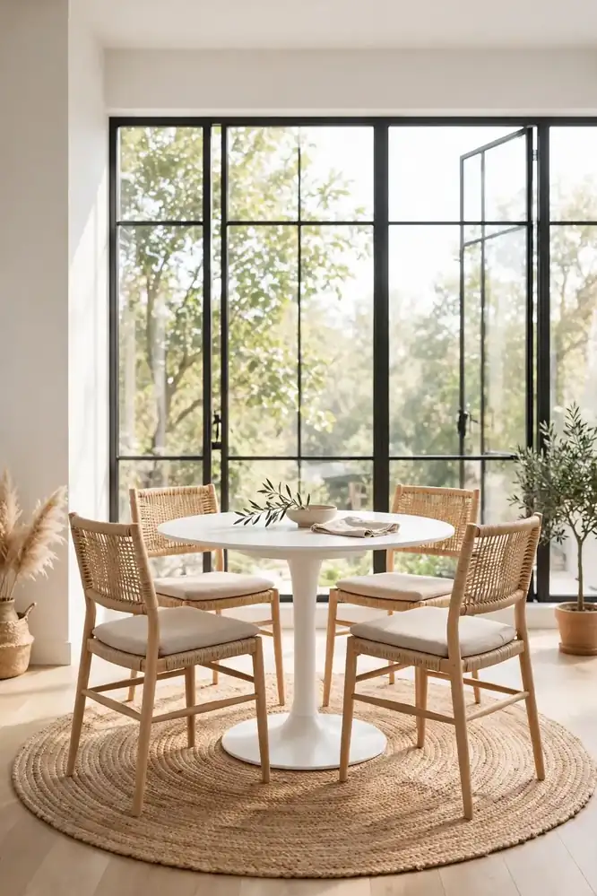 Round Rug Placement