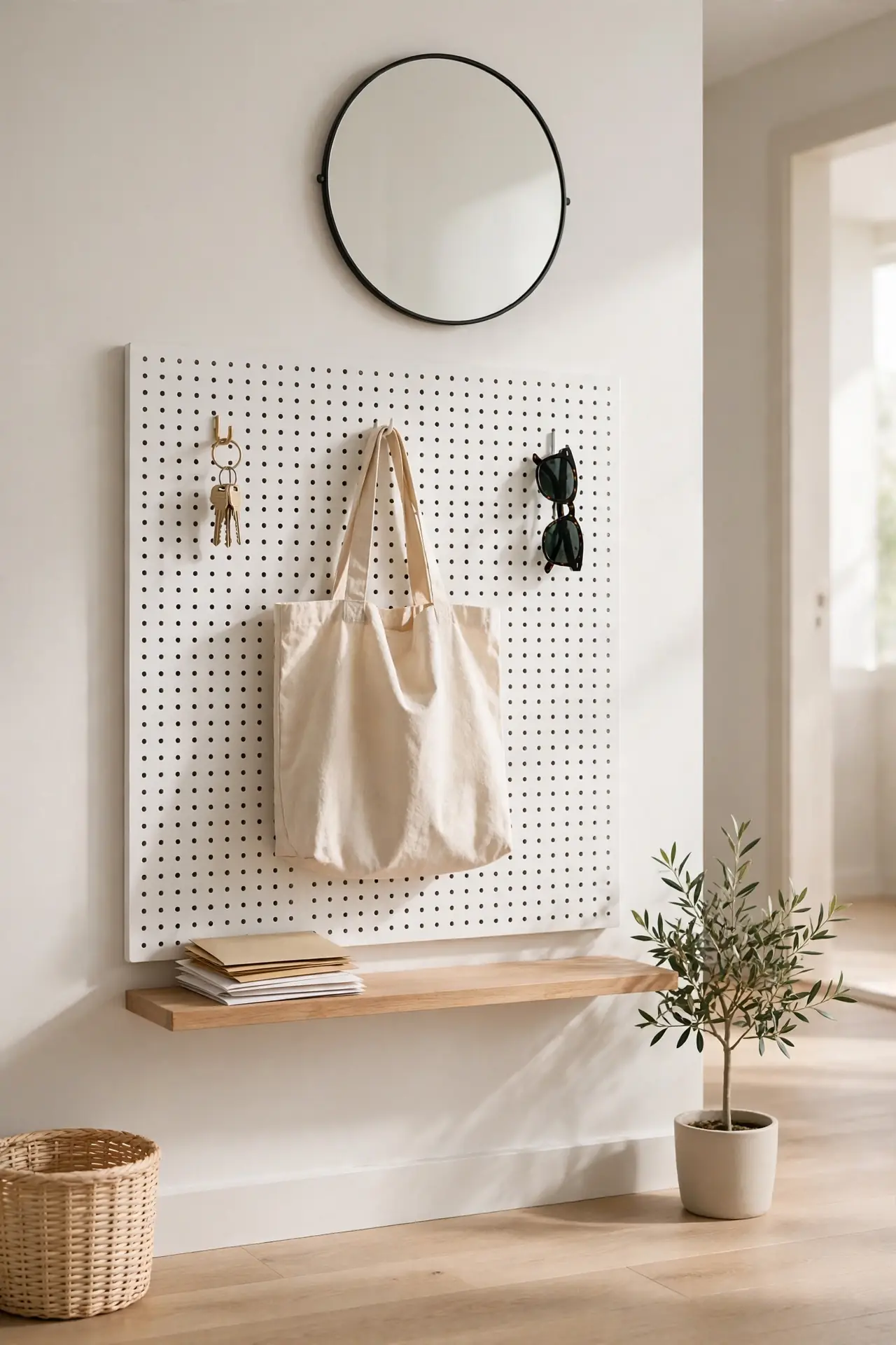 Pegboard Entry Wall