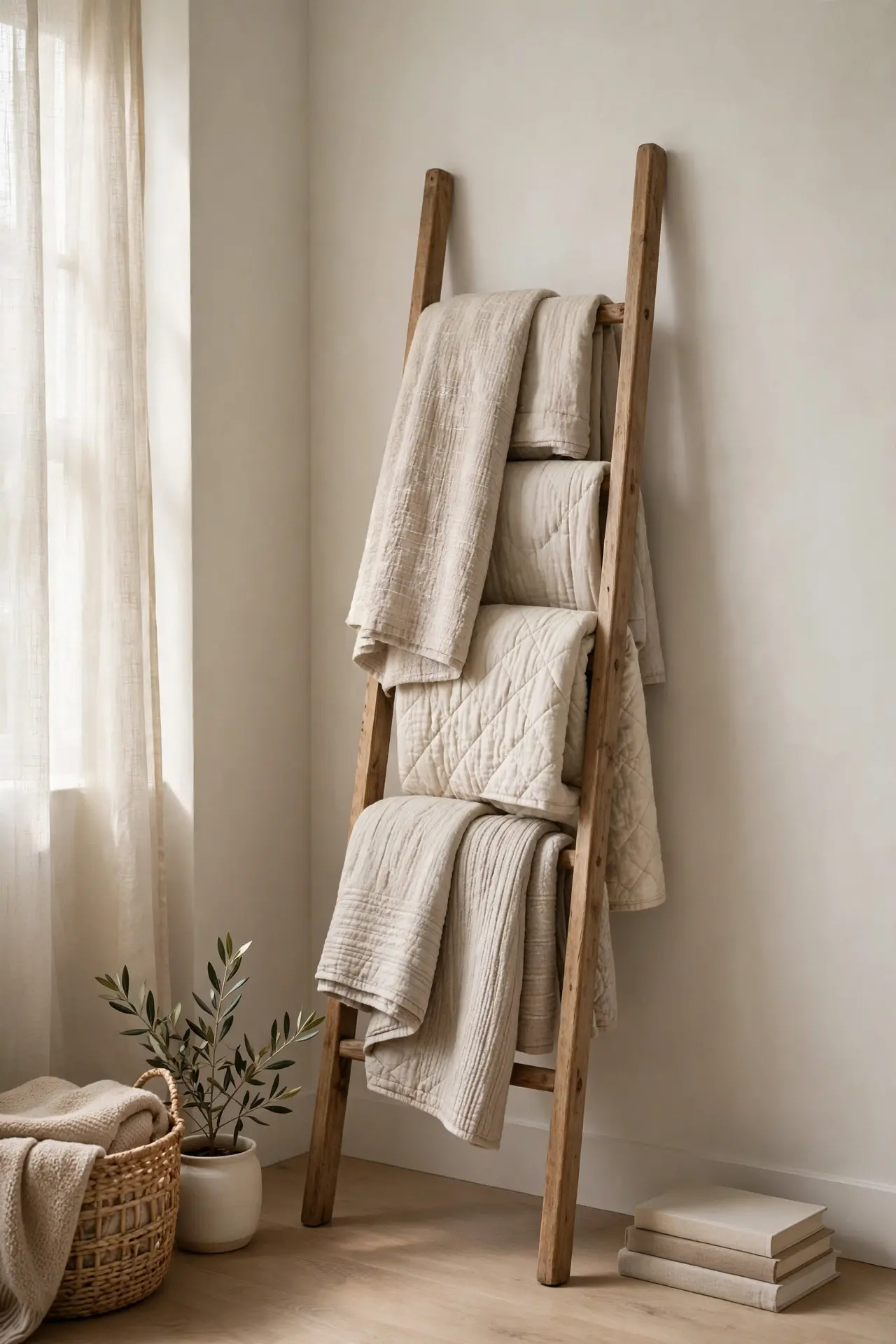 Ladder Blanket Rack