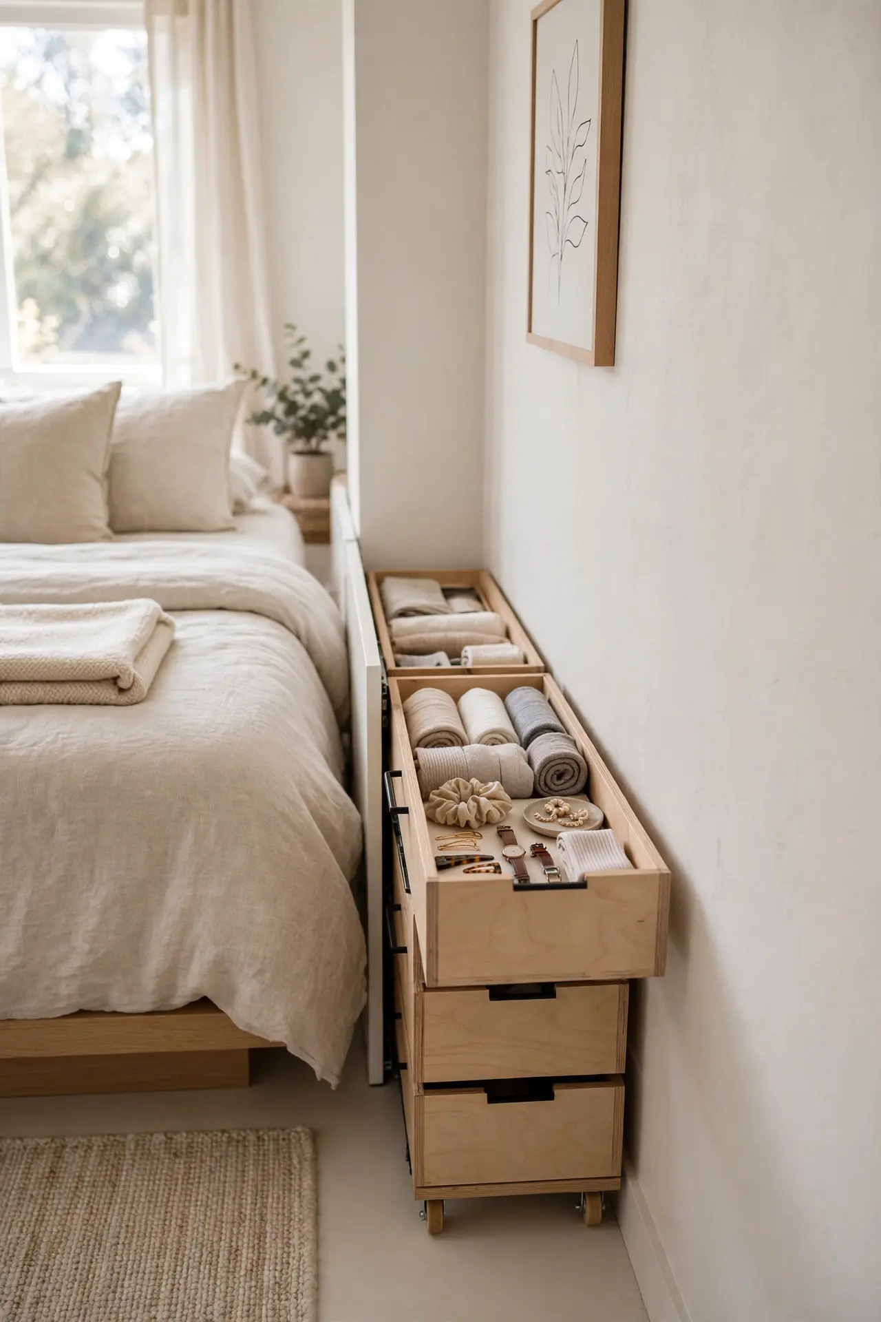 Slim Rolling Drawers