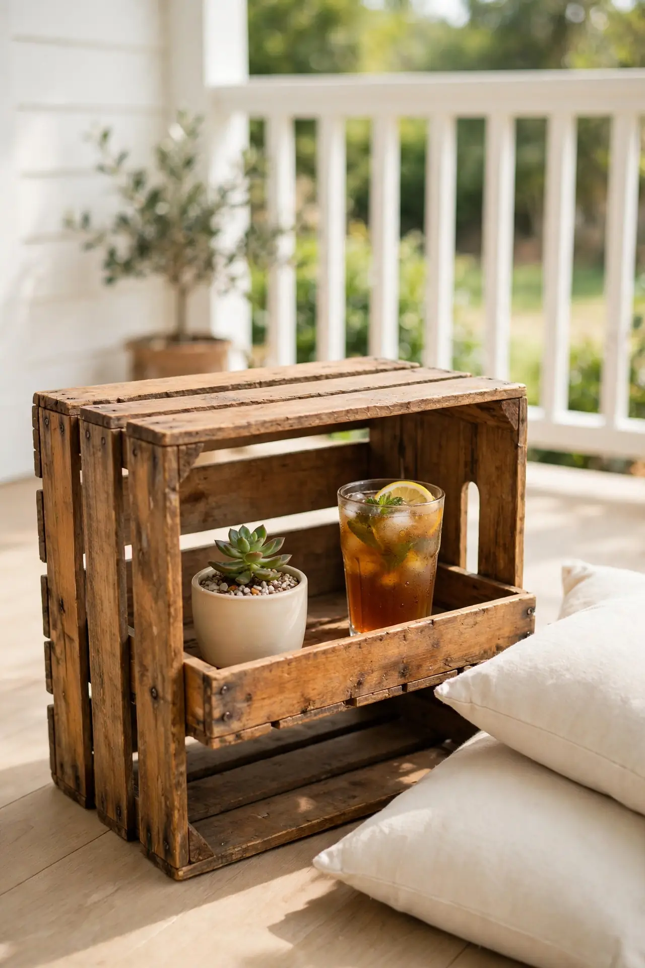 Farmhouse Crate Side Table