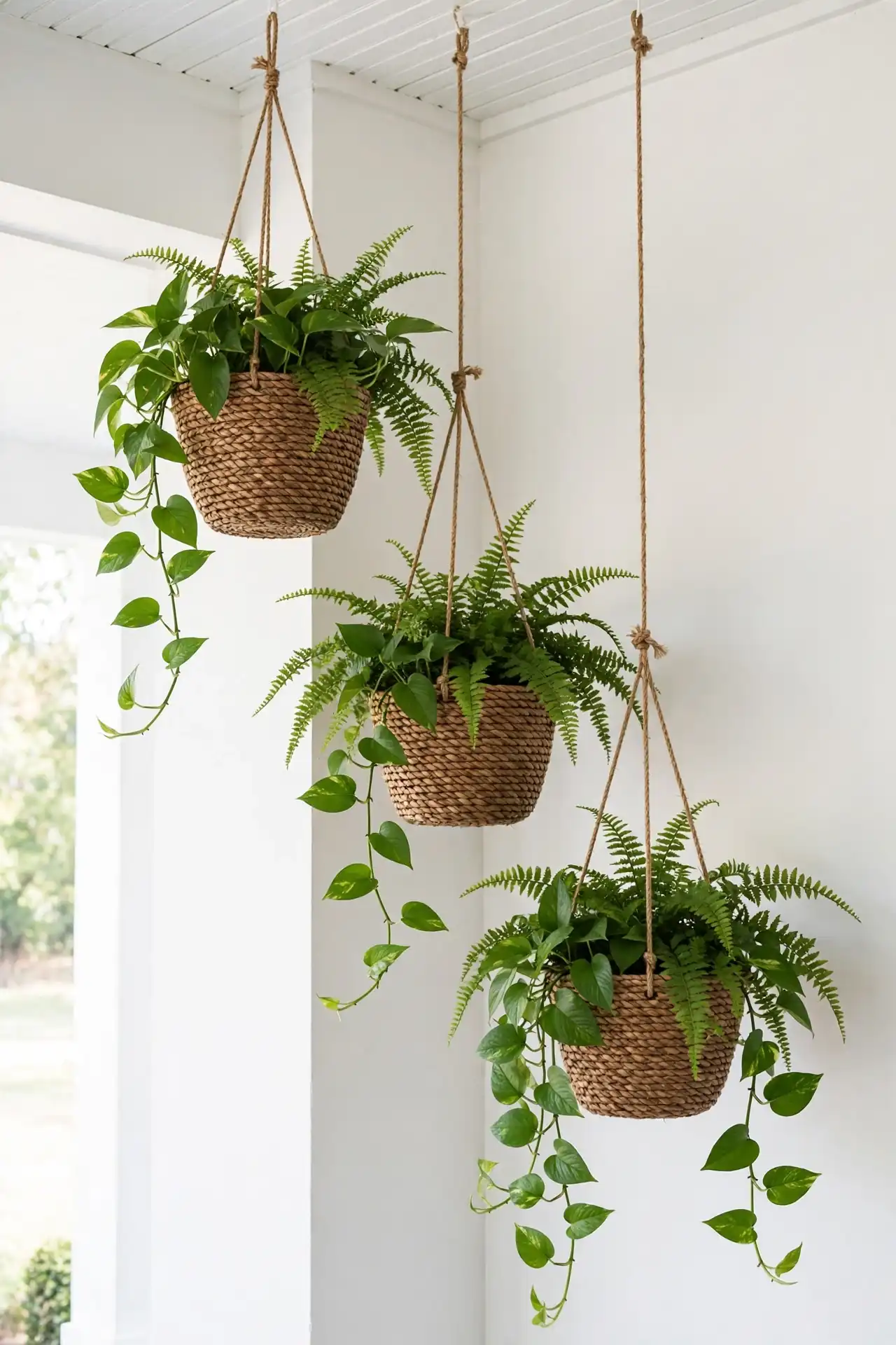 Woven Hanging Planters