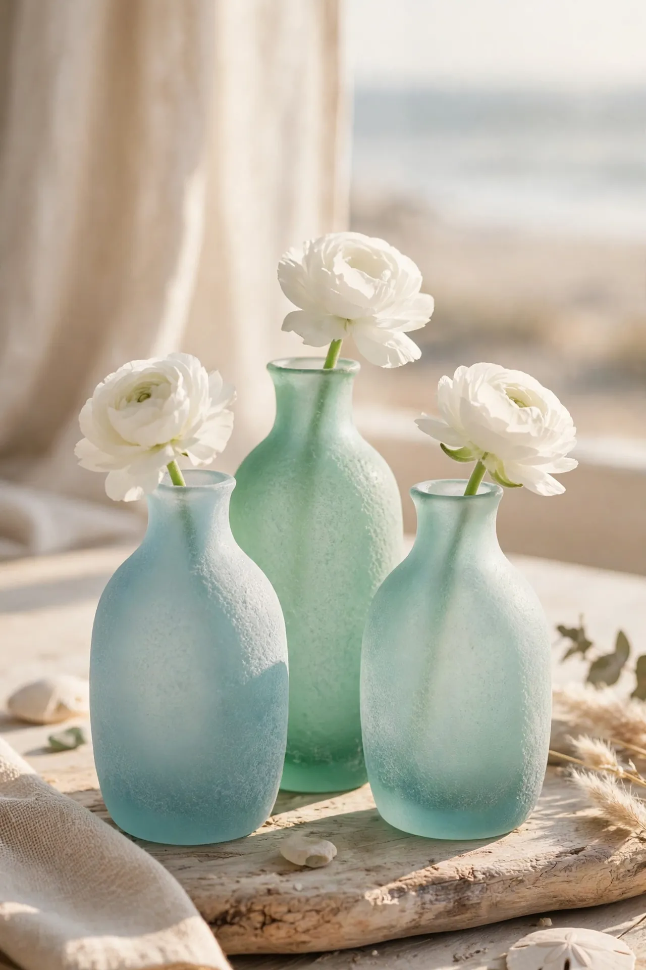 Beach Glass Vases