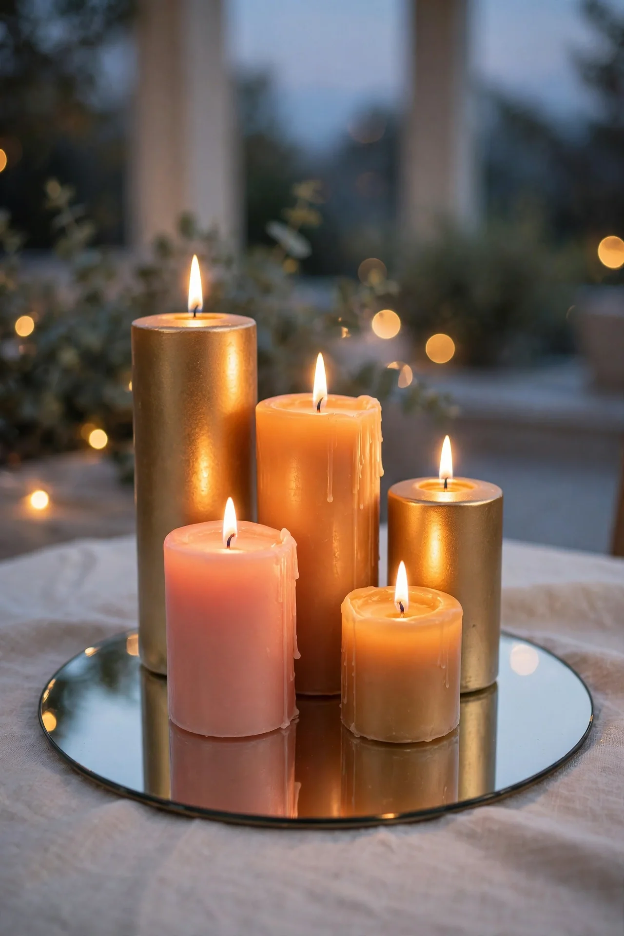 Sunset Candle Clusters