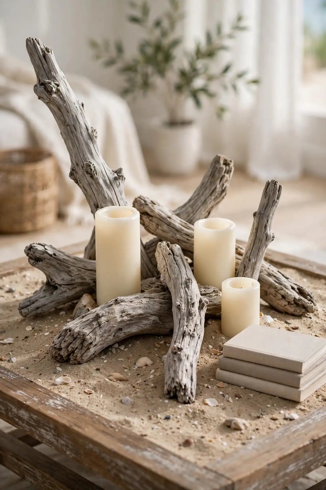 Driftwood Candle Cluster