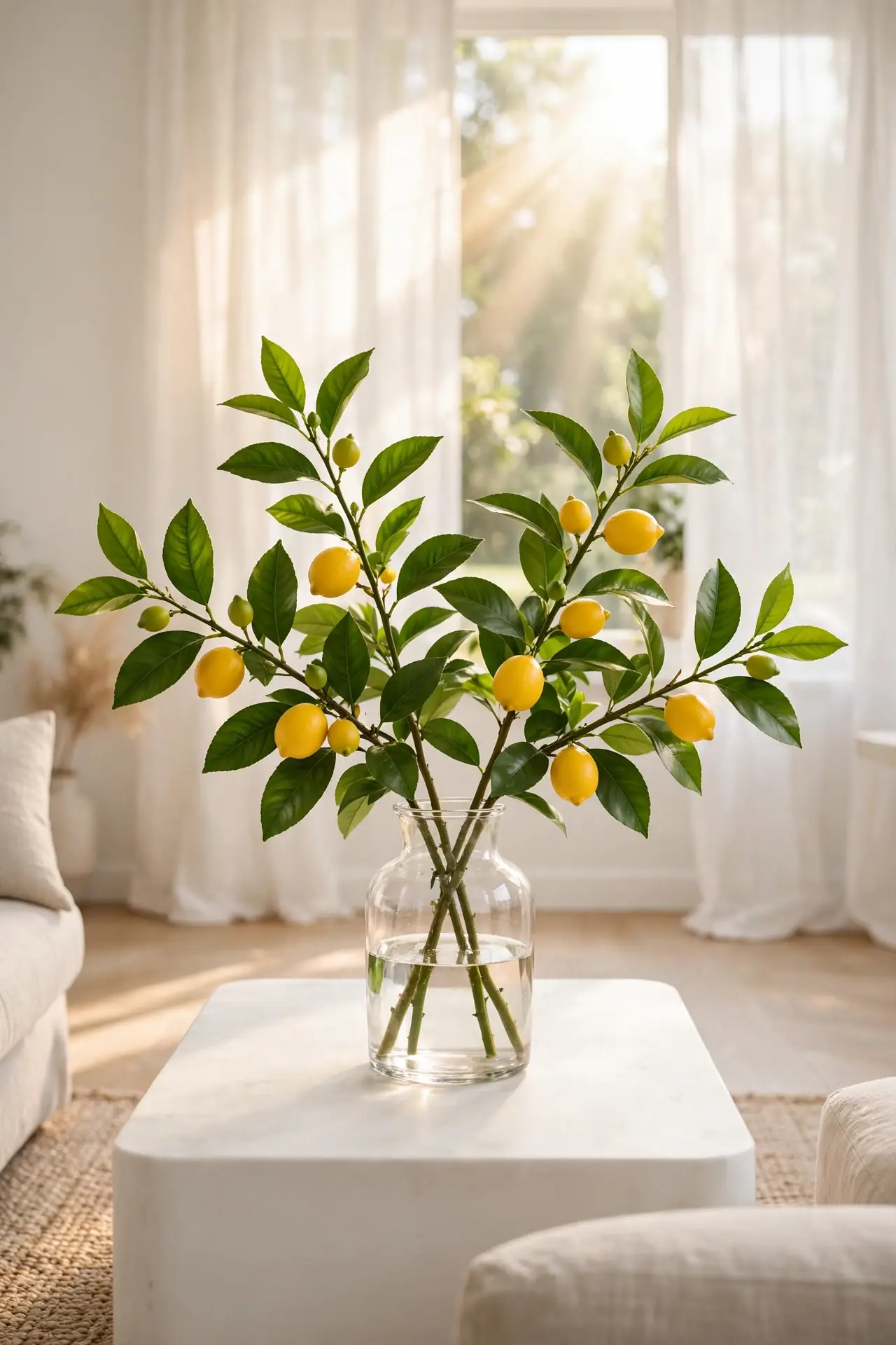Lemon Branch Vase