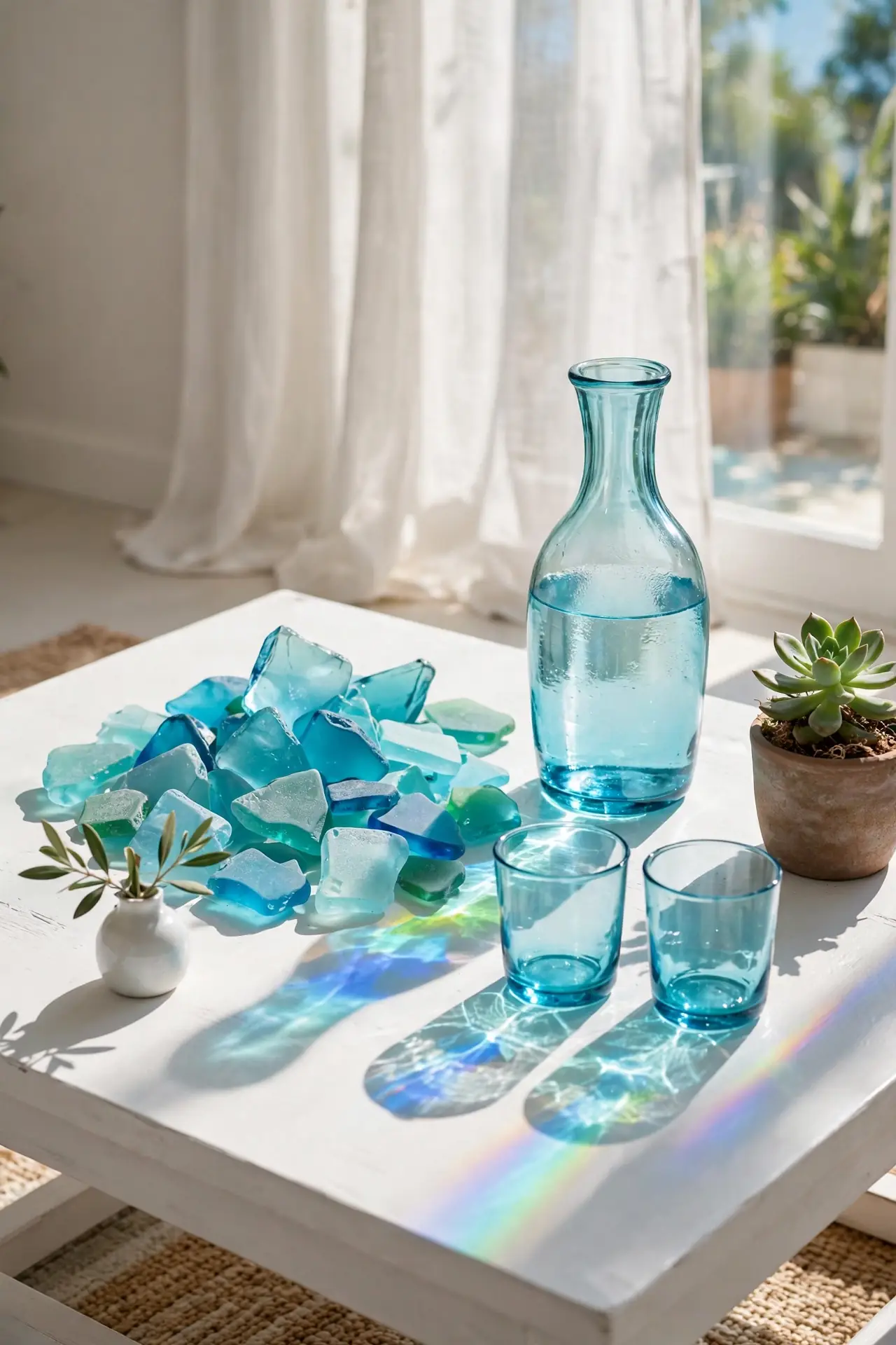 Ocean Blue Glassware