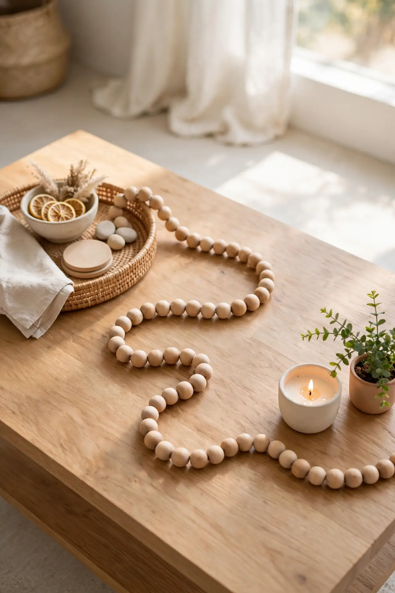 Wood Bead Garland