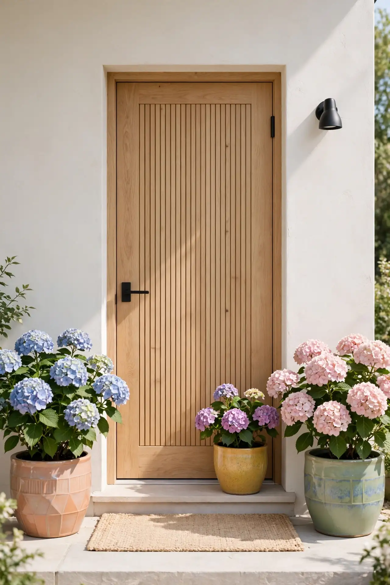 Potted Hydrangea Display