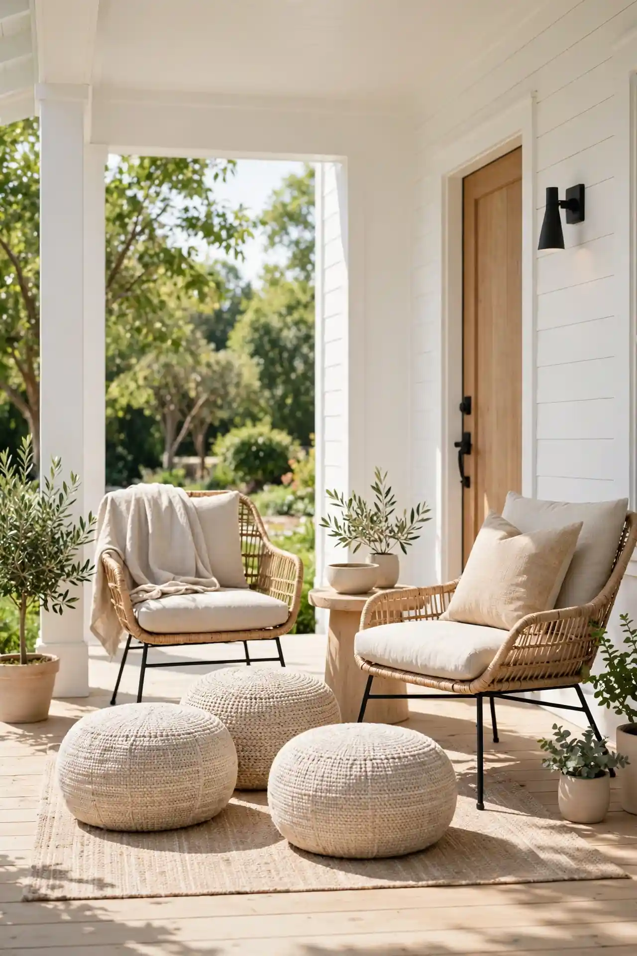 Outdoor Pouf Seating