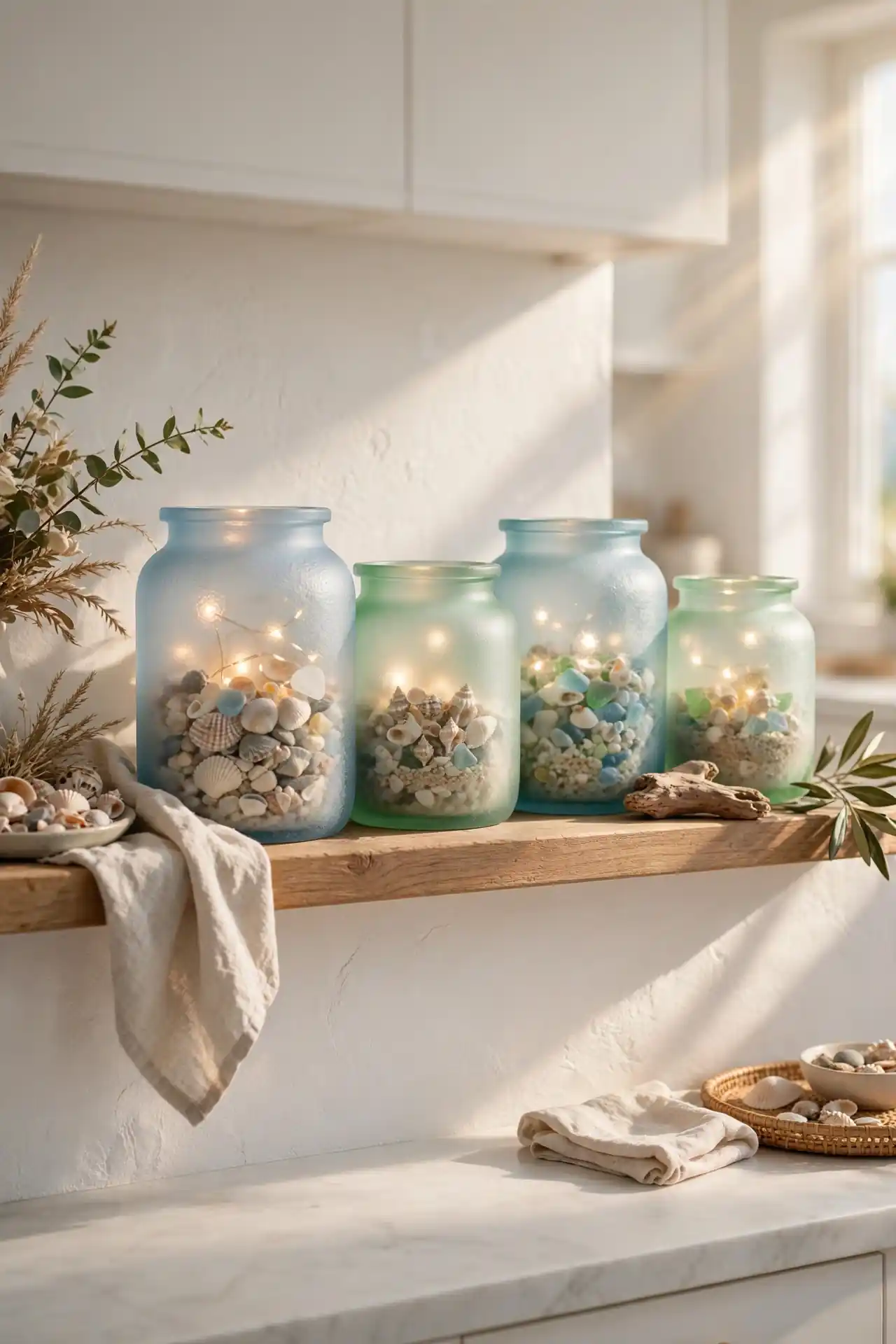 Sea Glass Jars