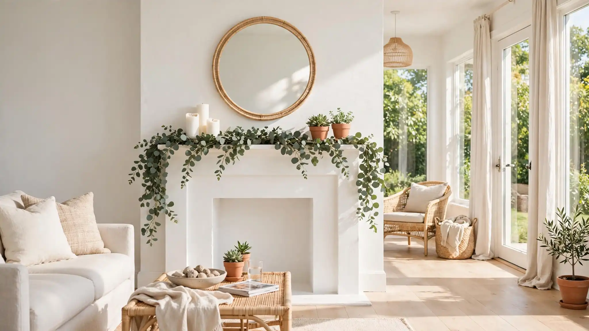 summer mantel decor ideas