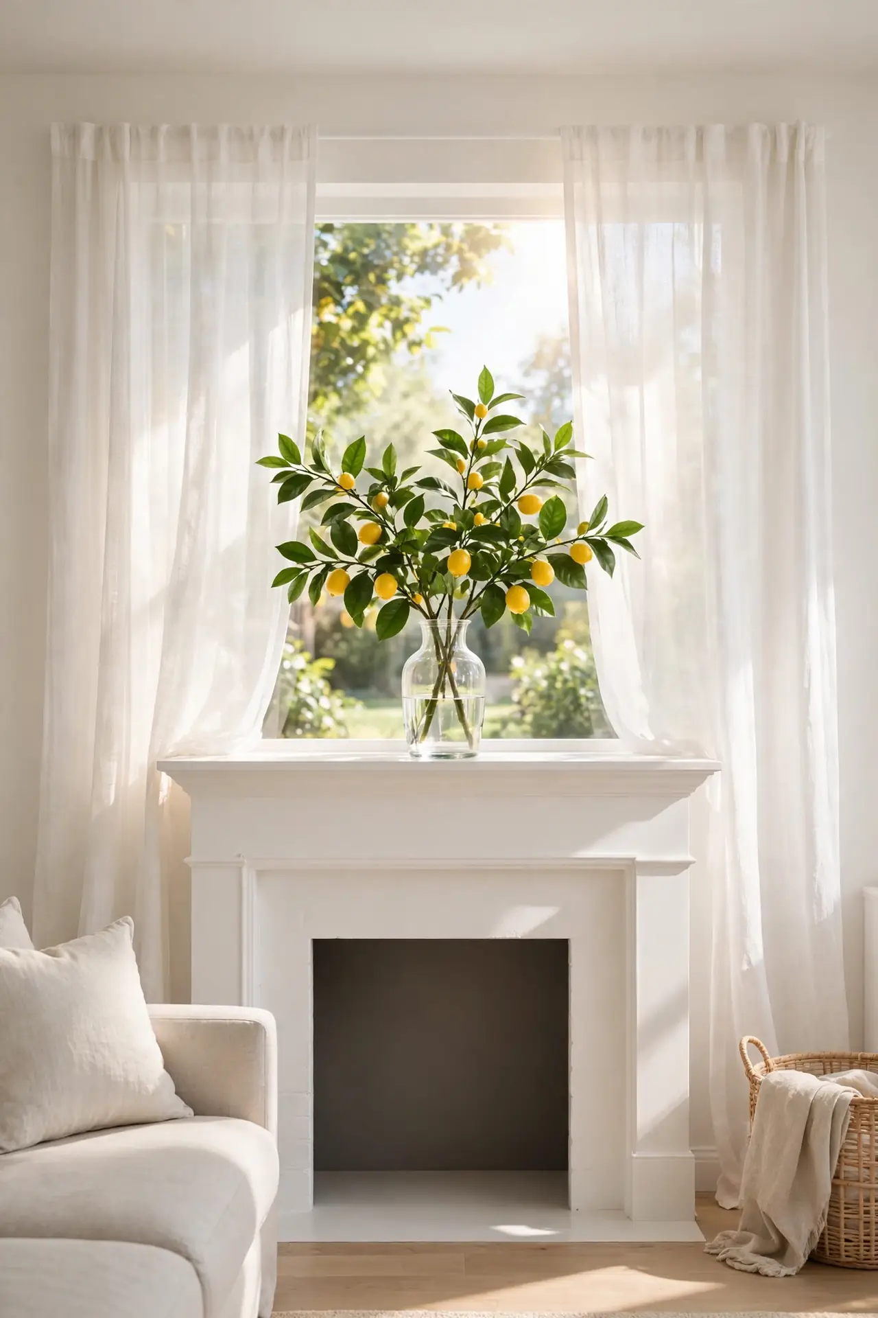 Lemon Branch Vase