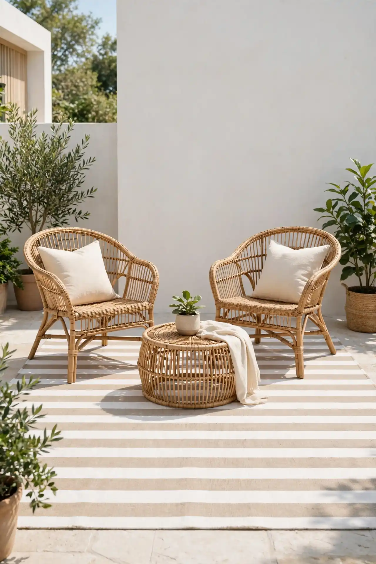 Striped Patio Rug
