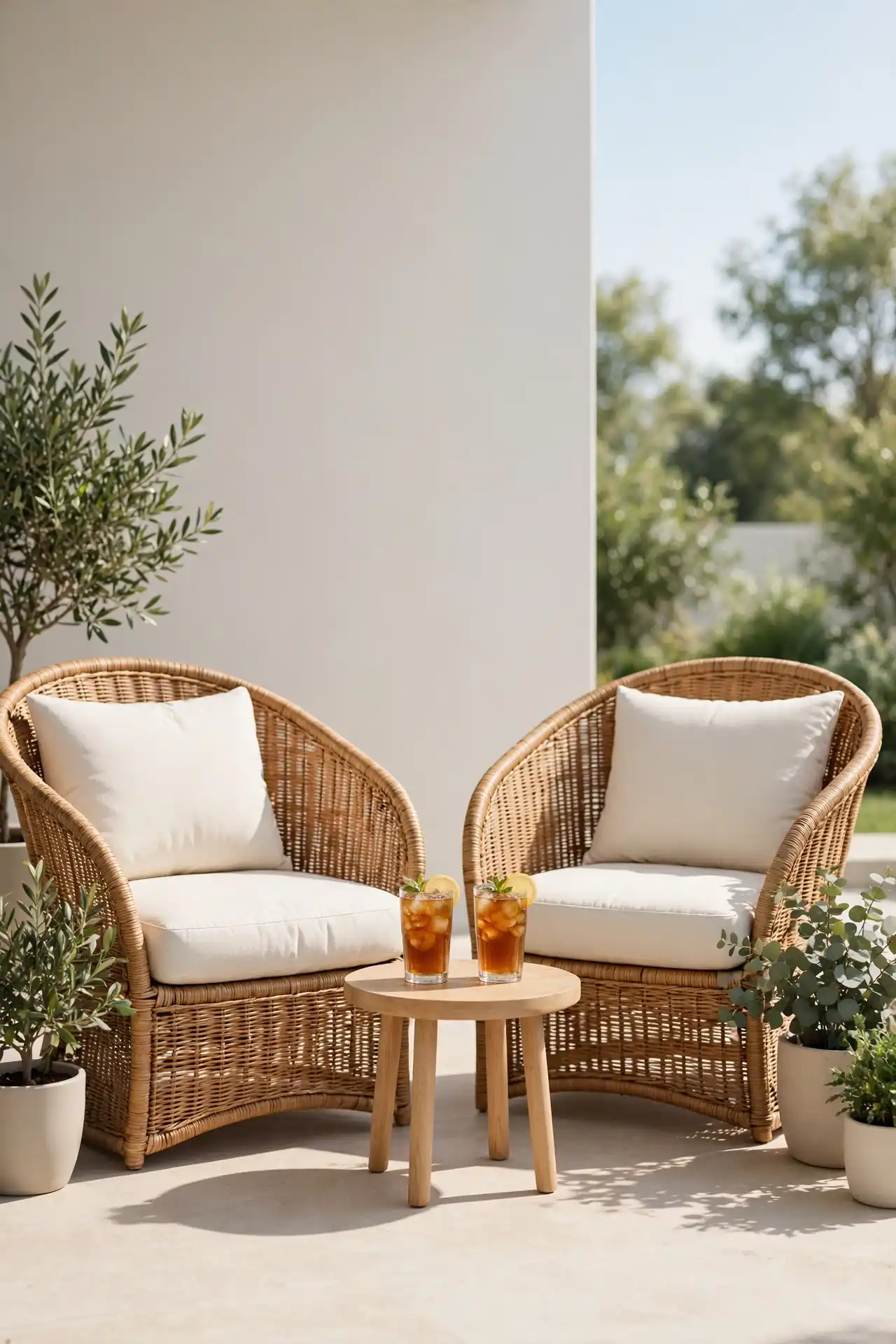 Wicker Lounge Pair