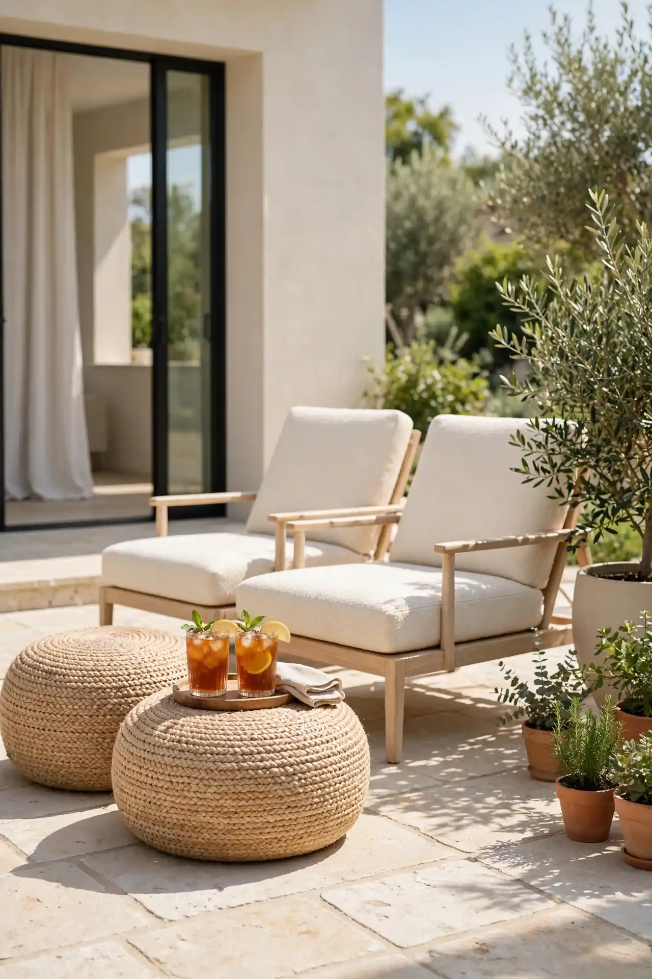 Woven Pouf Seating