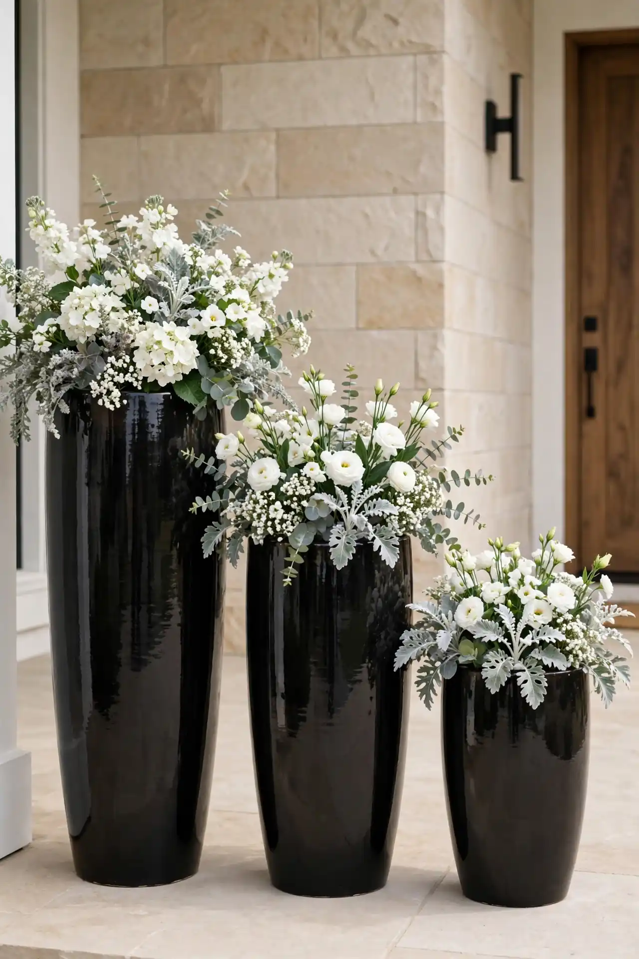 Black Ceramic Columns