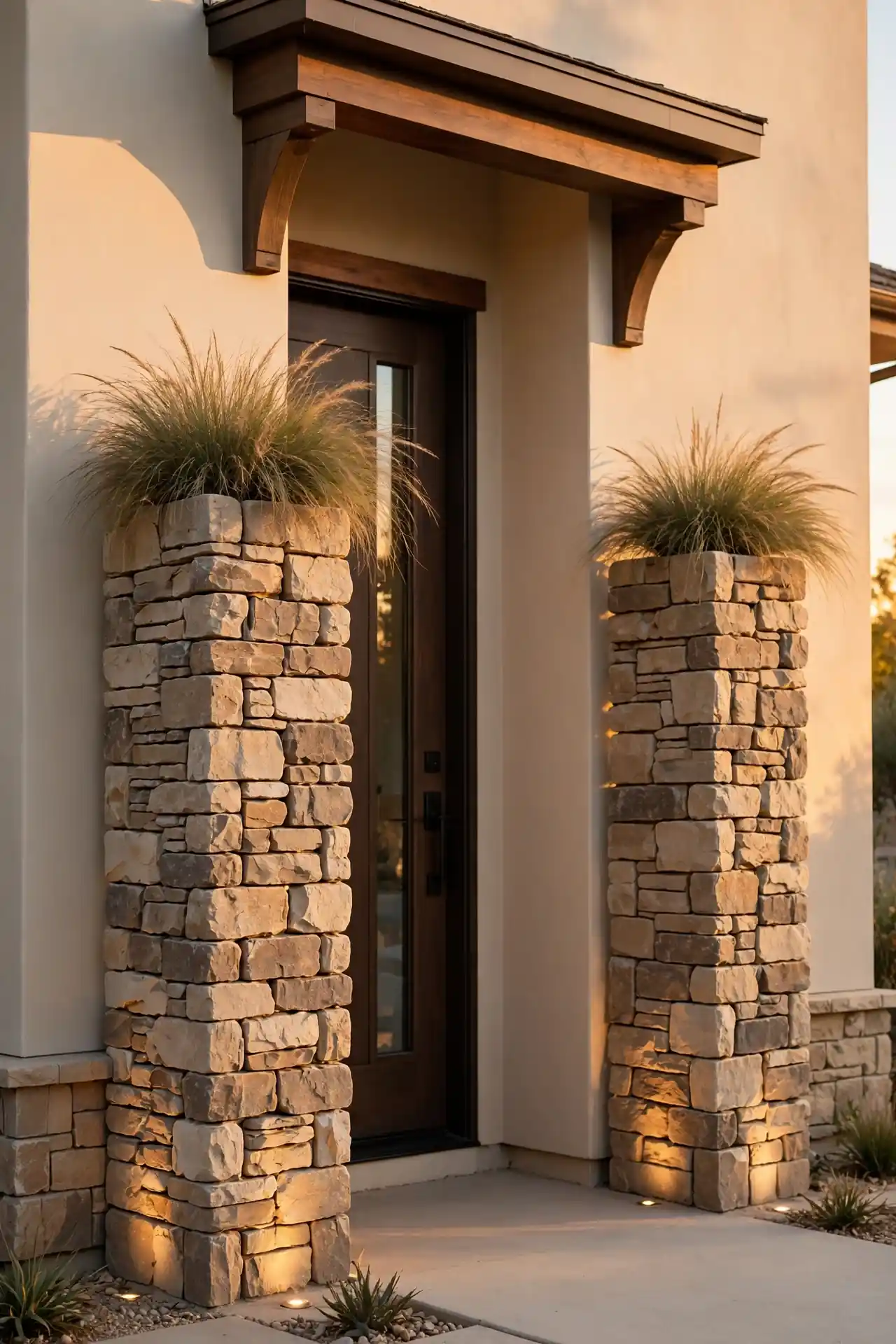 Rustic Stone Pillars