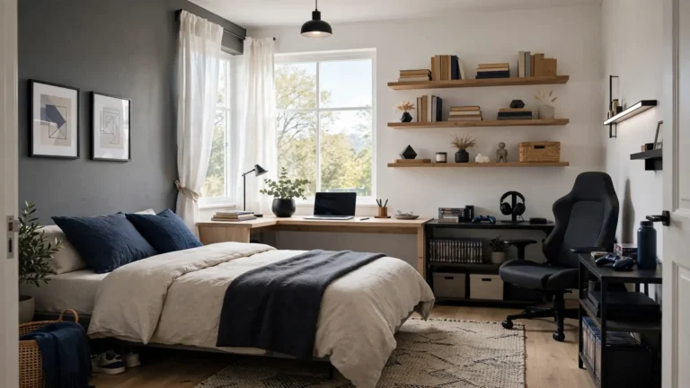 teen boy bedroom layouts