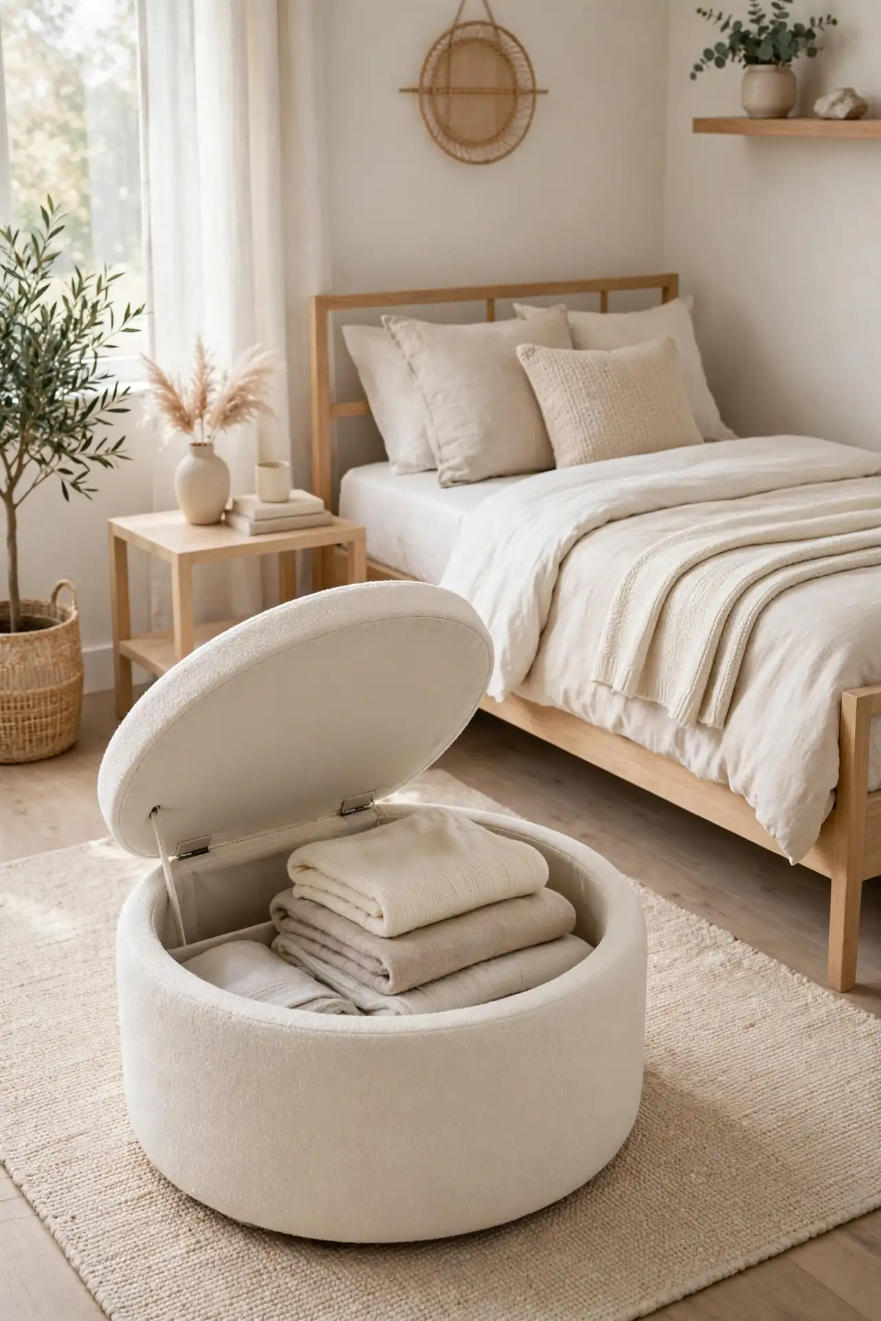 Pillow Storage Ottomans