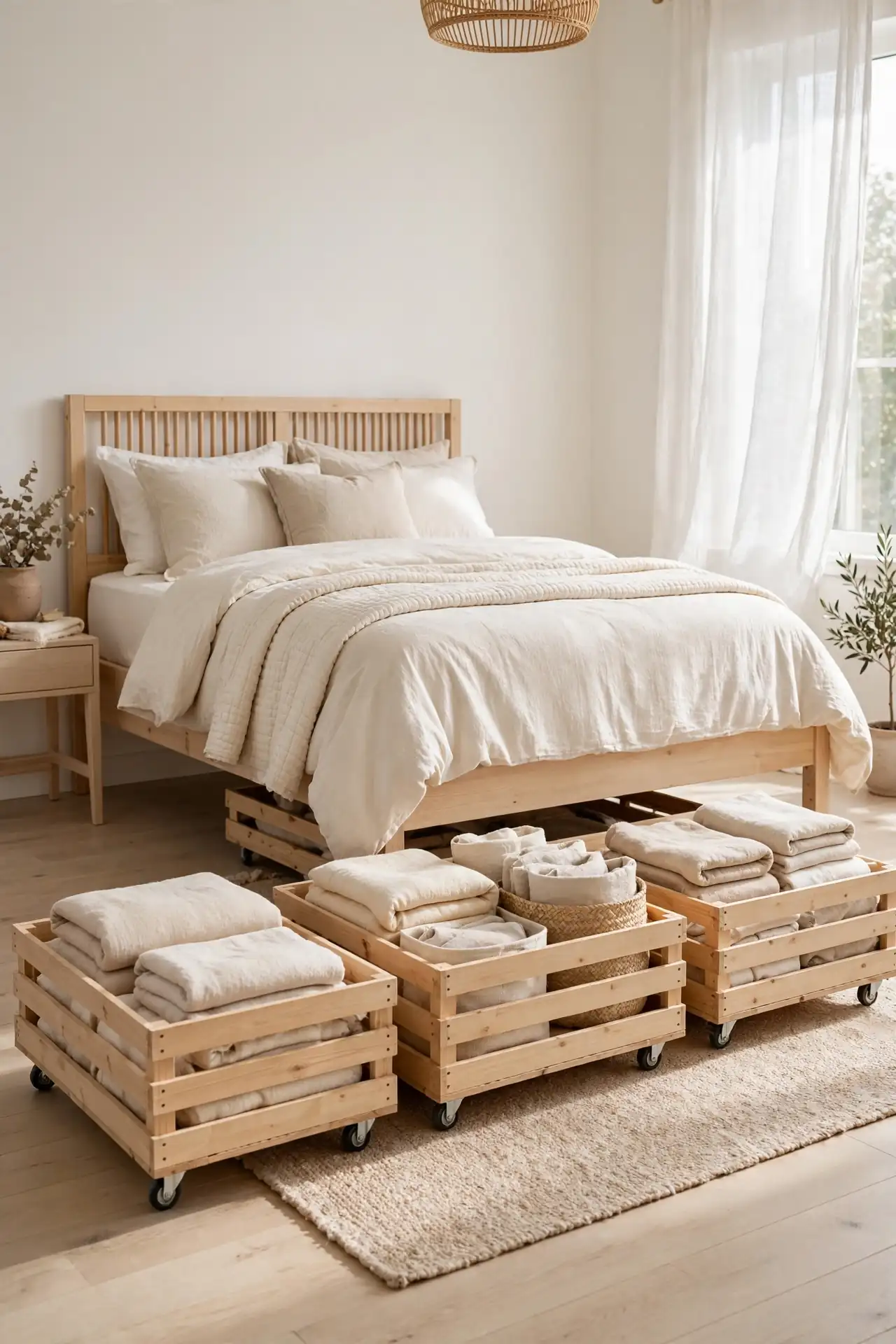 Under Bed Rolling Crates