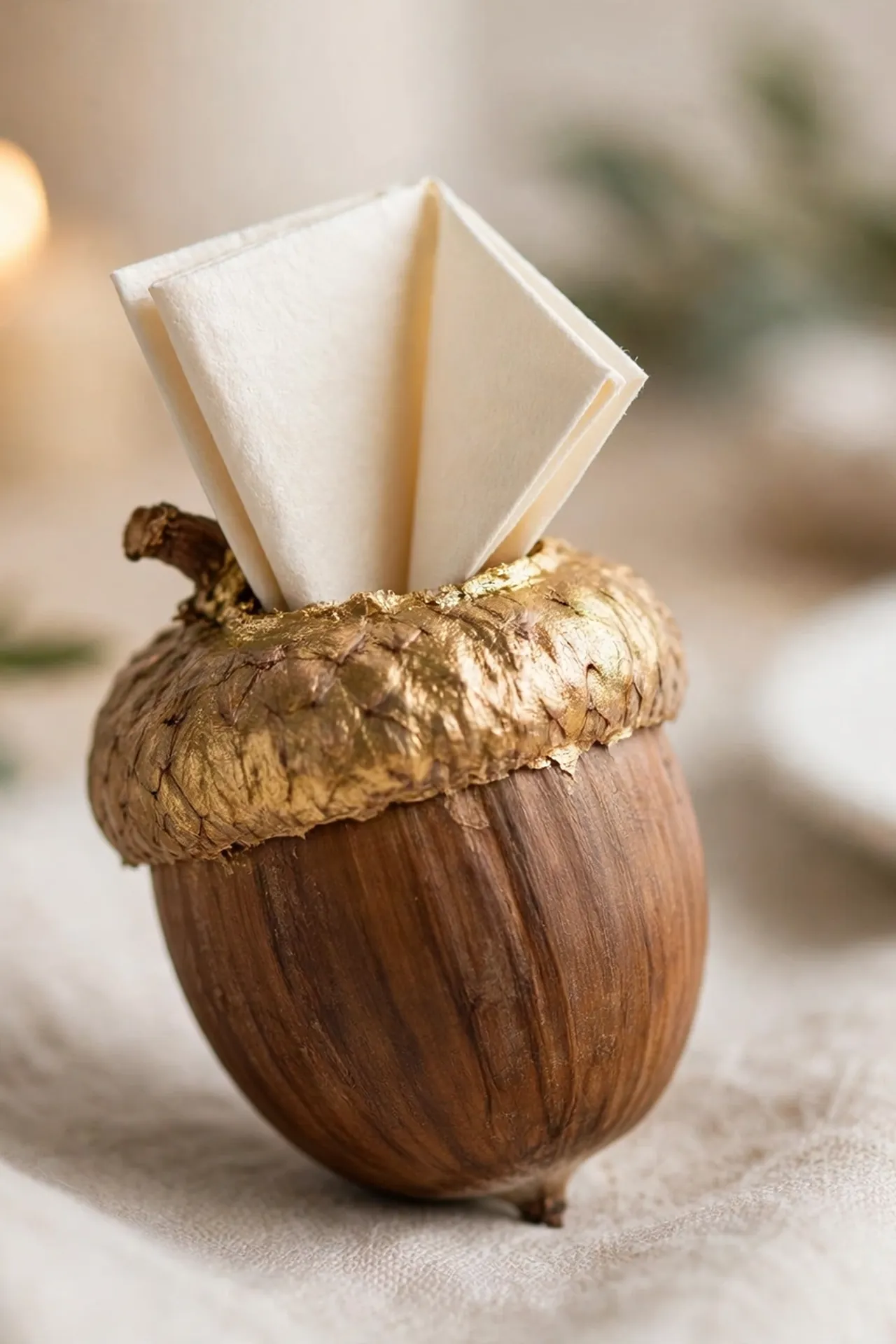 Gilded Acorn Place Cards