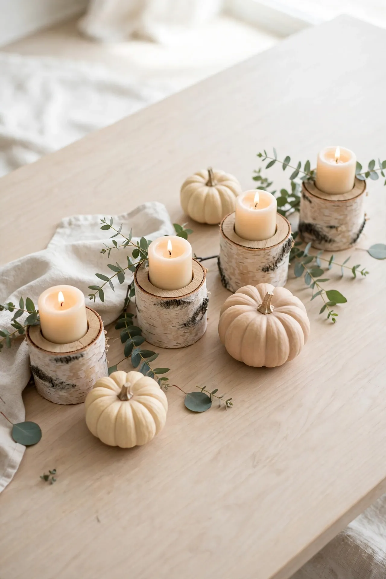 Birch Log Candleholders