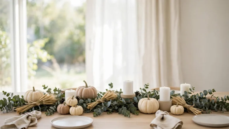 thanksgiving table decor ideas with natural elements