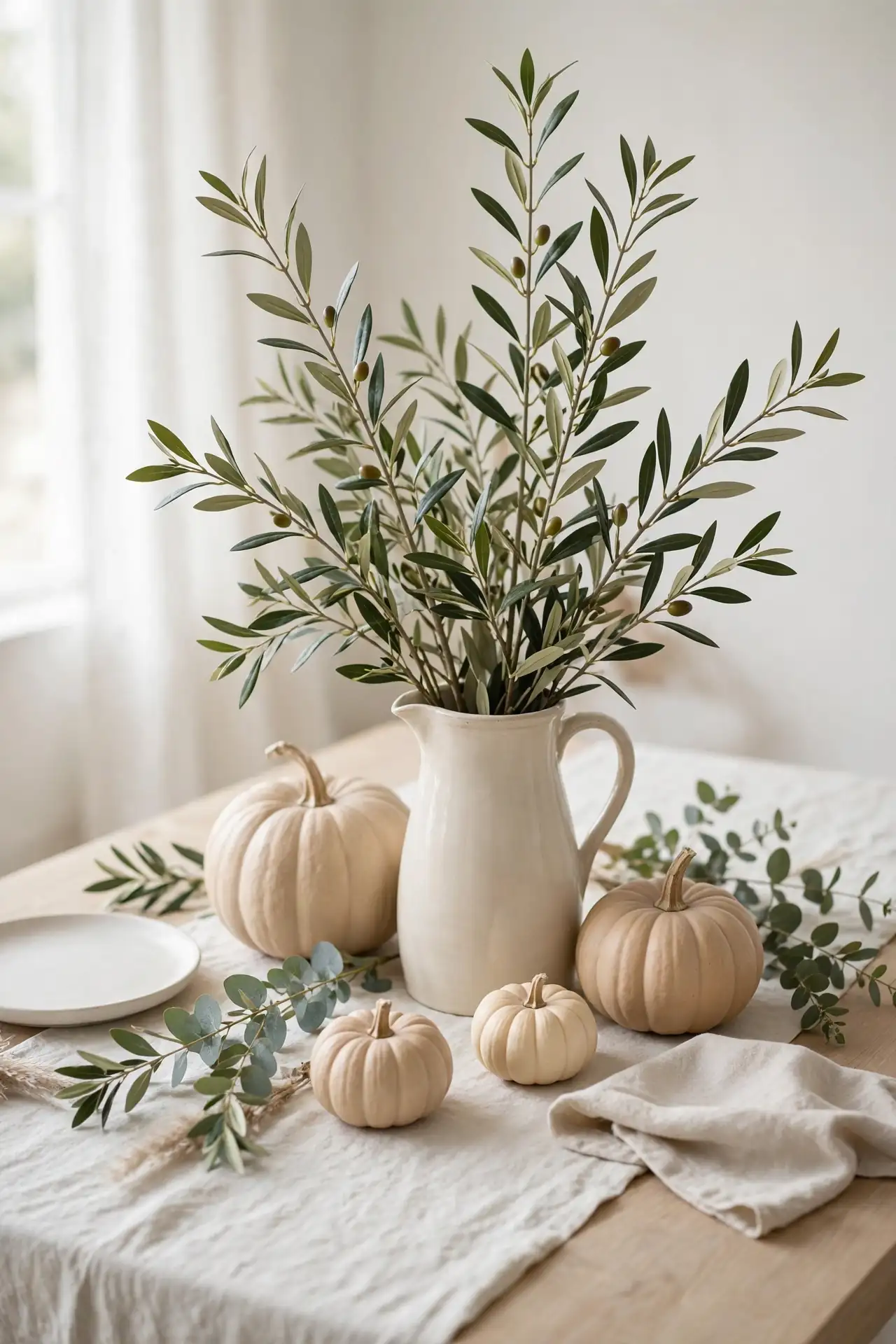 Olive Branch Spray for thanksgiving table decor ideas with natural elements