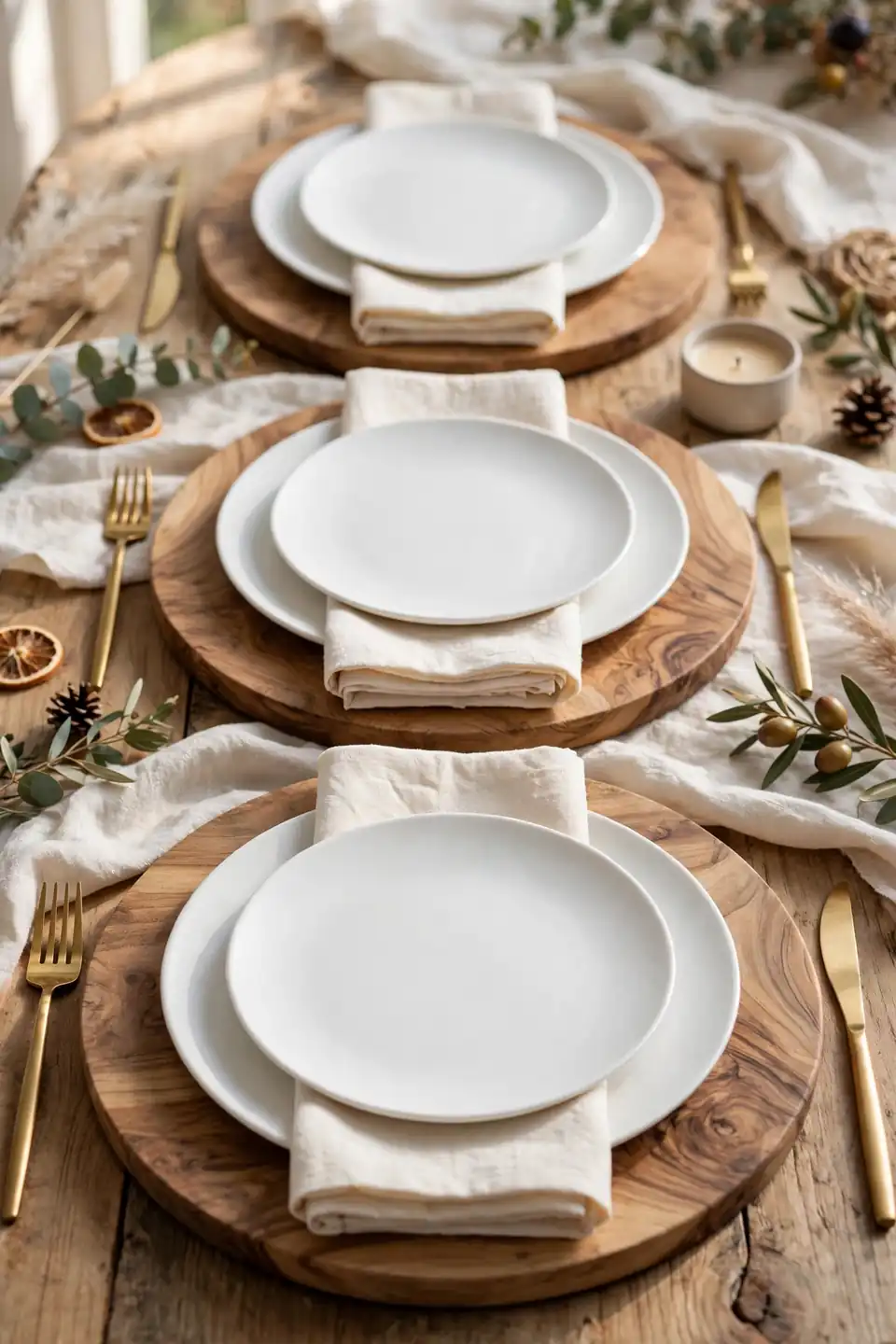 Rustic Wooden Chargers