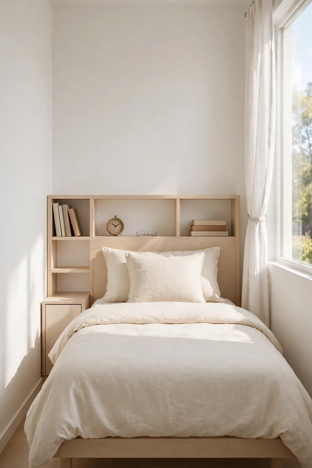 Hidden Headboard Shelves