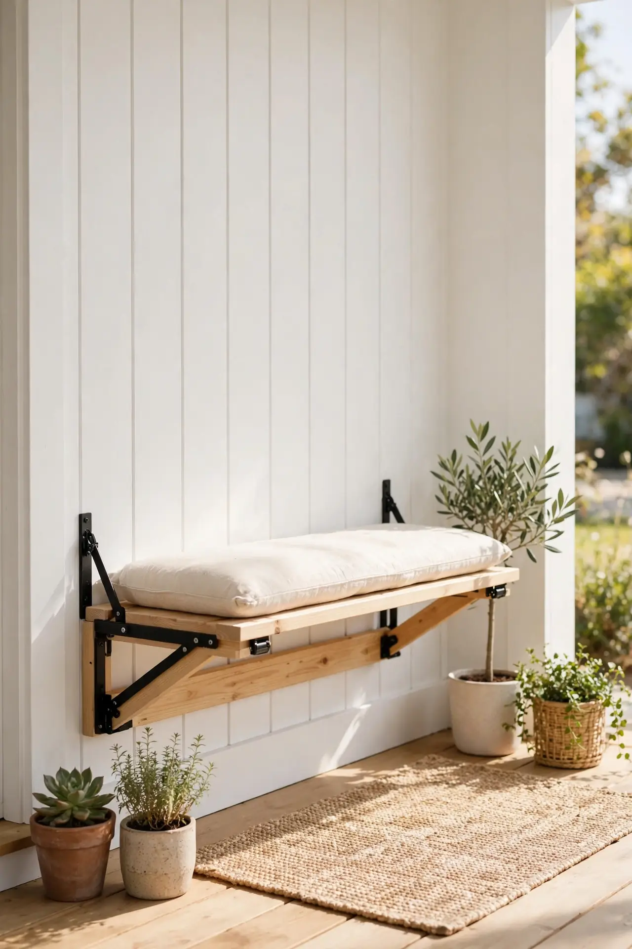Wall-Mounted Bench