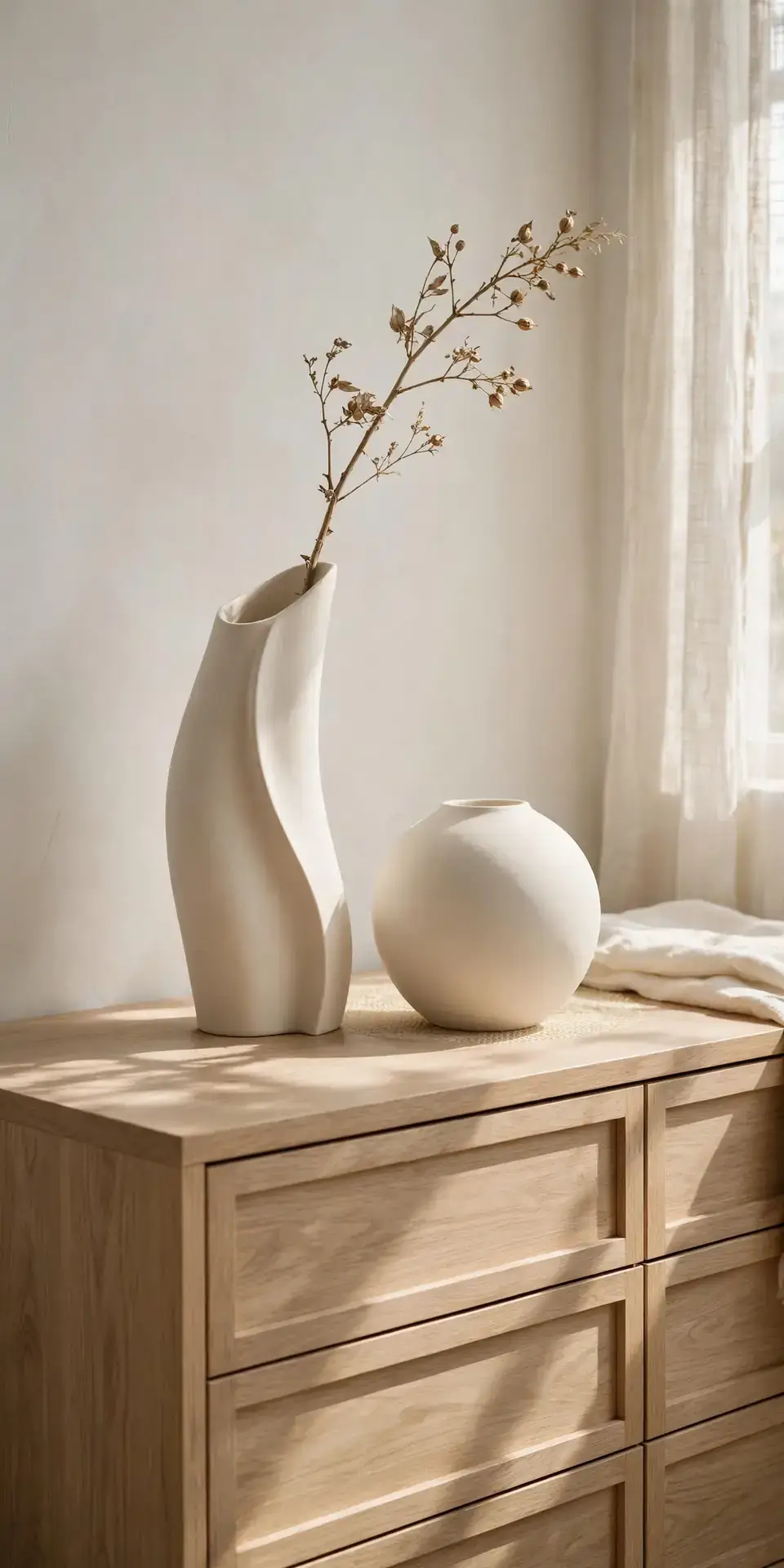 Sculptural Vase Pair
