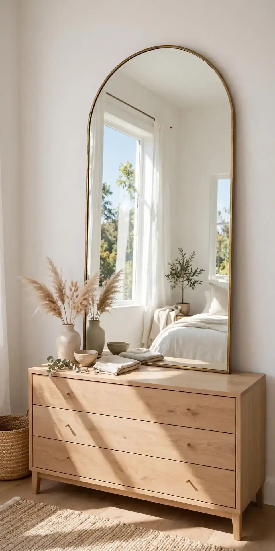 Oversized Mirror Lean