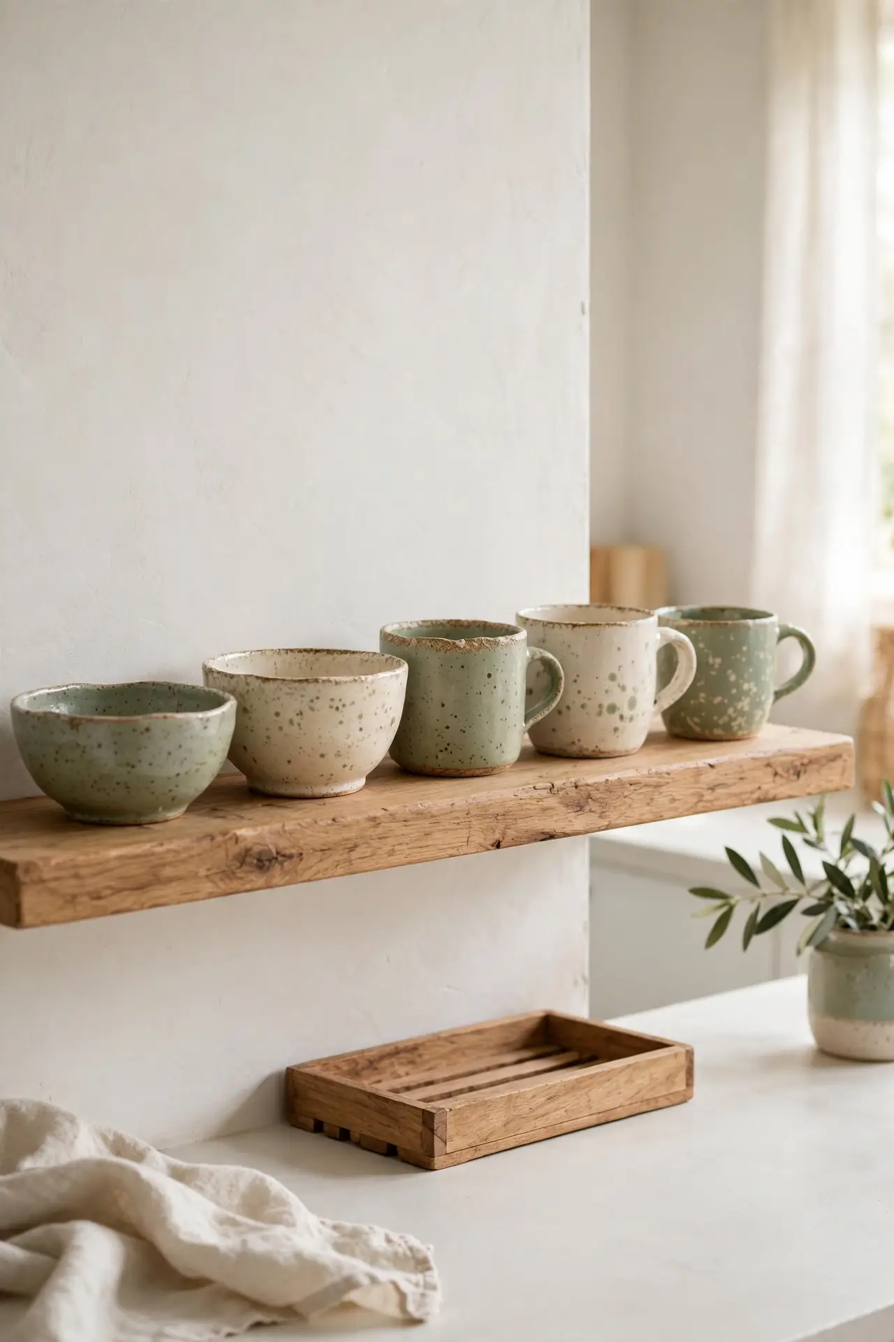 Handmade Pottery Rows
