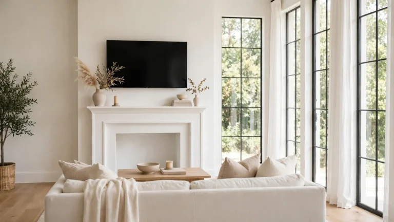 tv above fireplace ideas