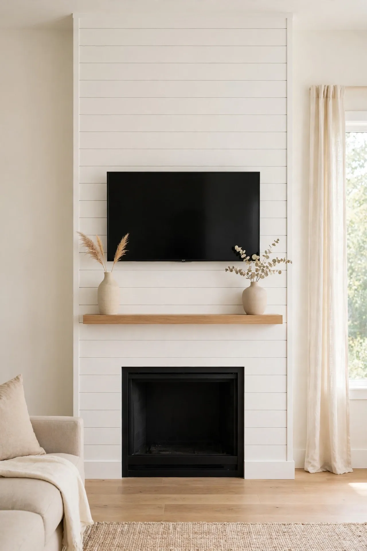Shiplap Chimney Breast