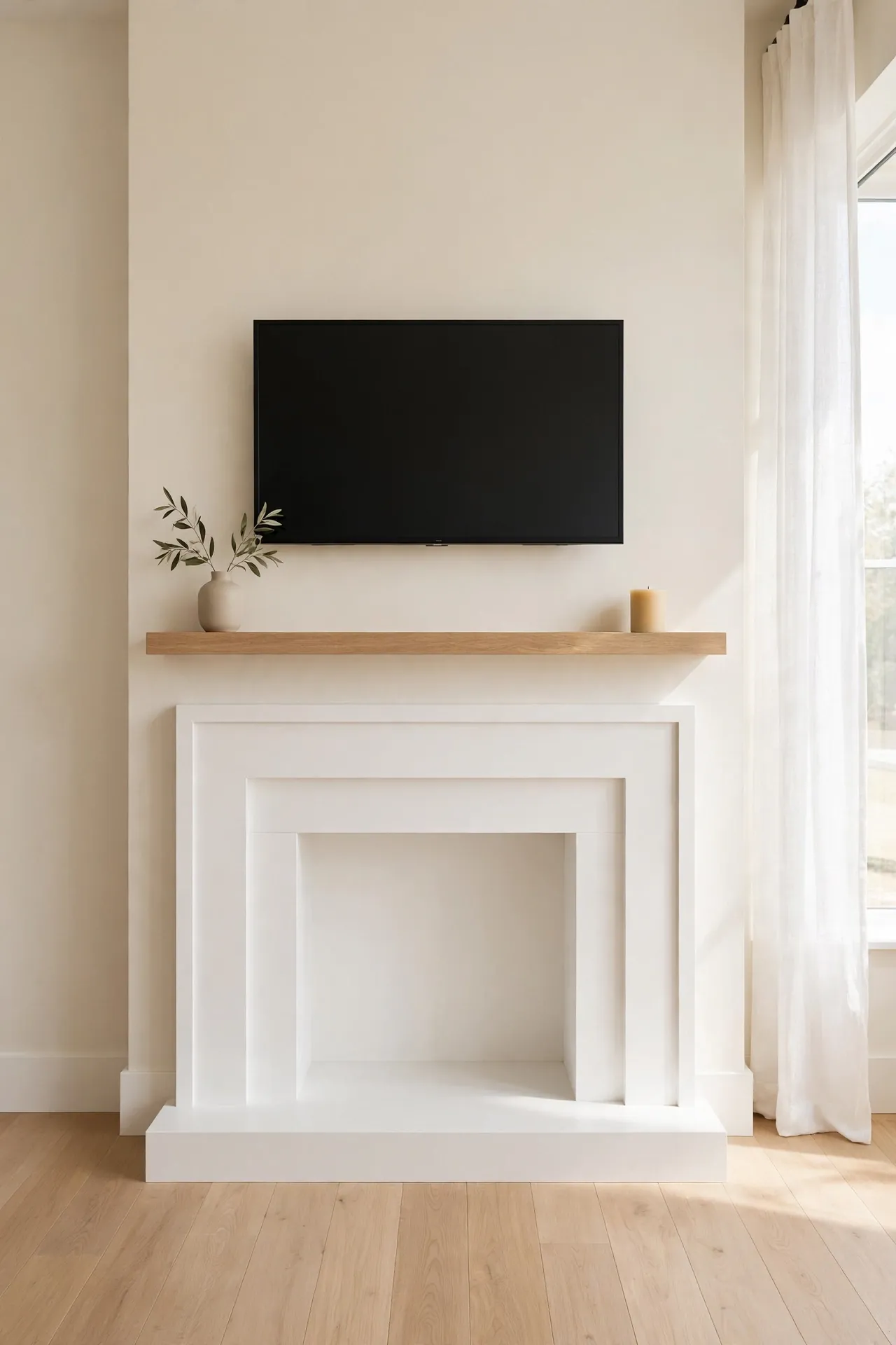 Slim Floating Mantel