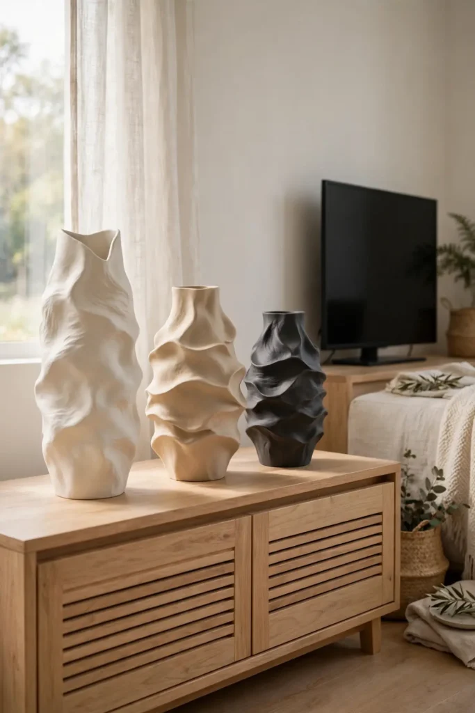 Sculptural Vase Trio