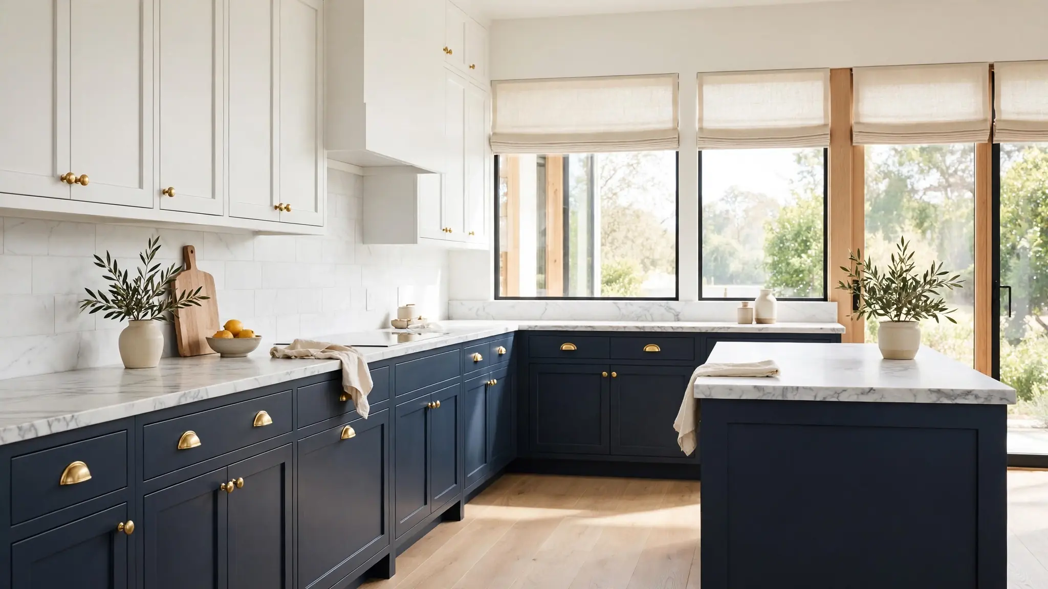 two tone kitchen cabinet color combinations