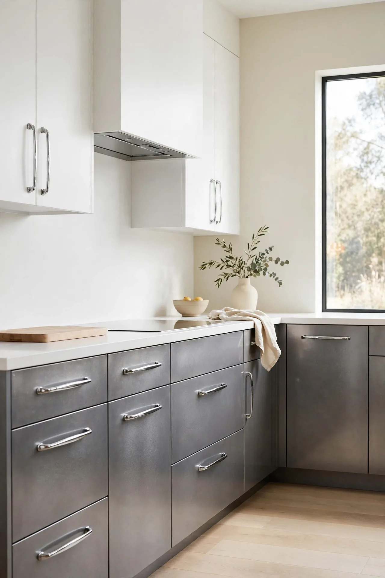 Pewter Gray and Porcelain