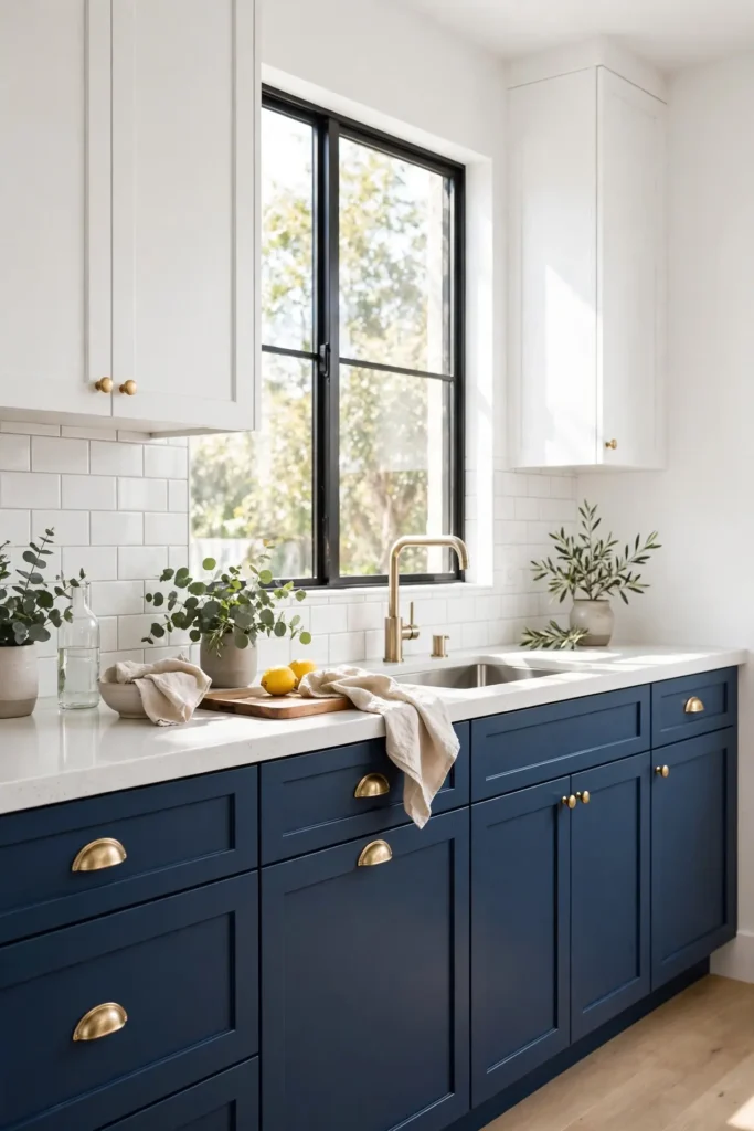 Navy Lower Cabinets