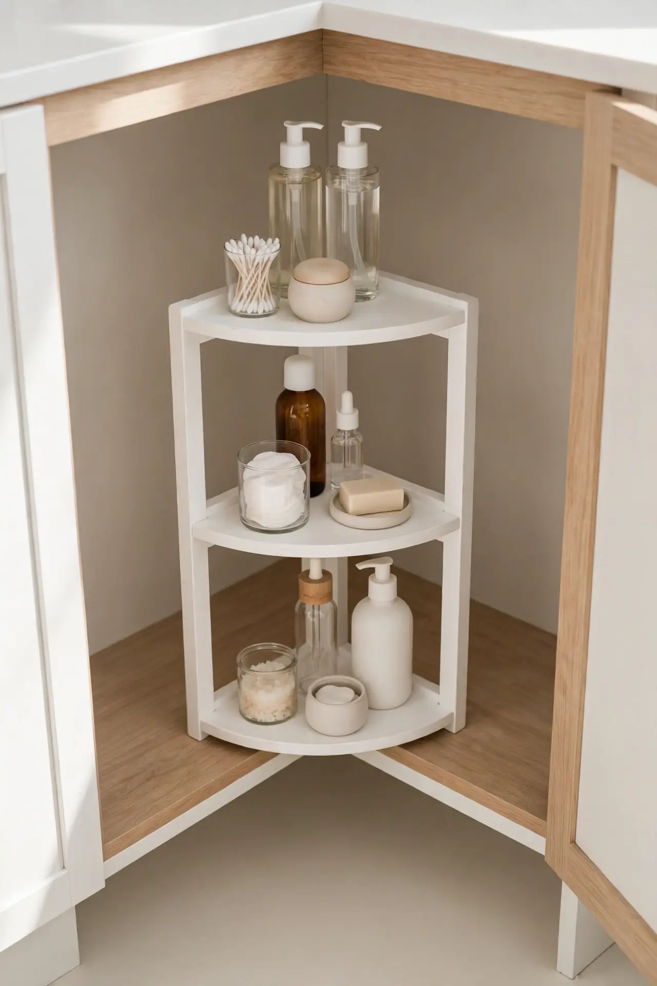 Tiered Corner Shelves