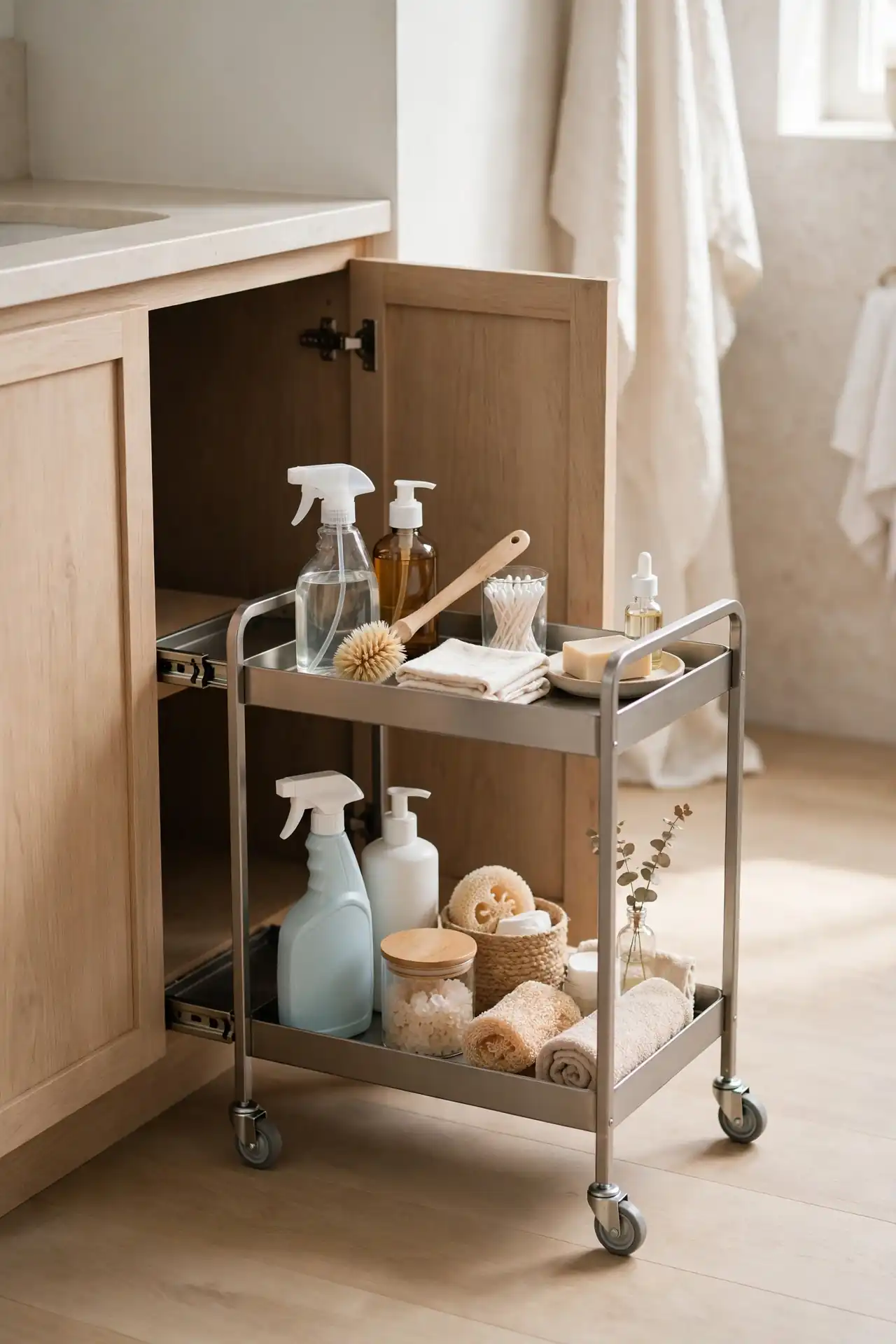 Rolling Under Sink Cart
