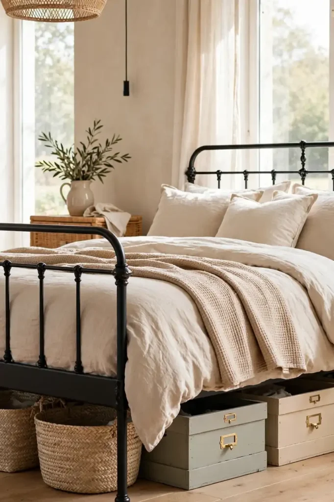Charming under bed storage