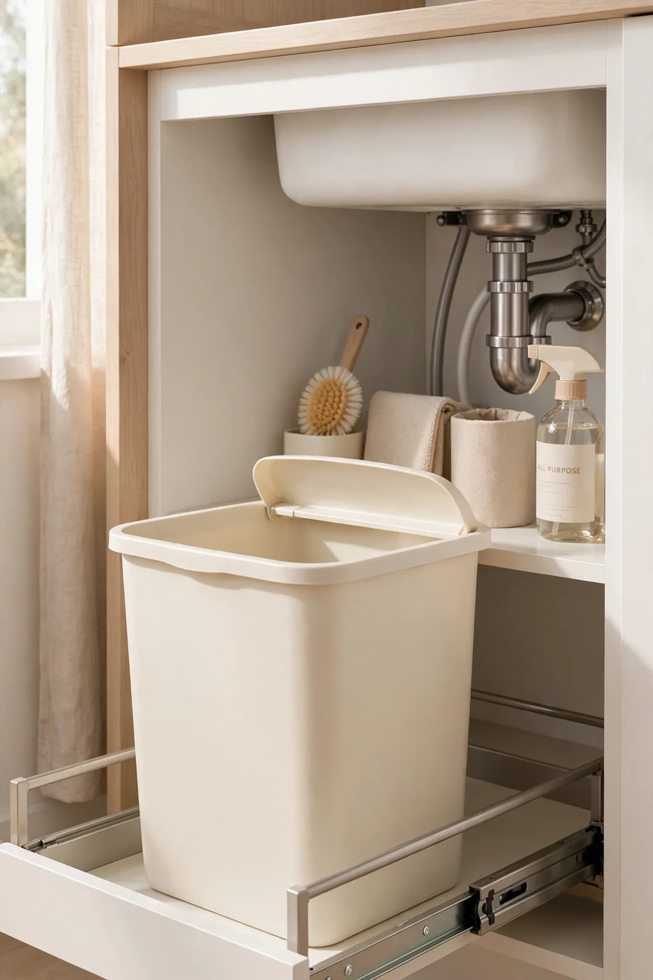 Slide-Out Trash Bin