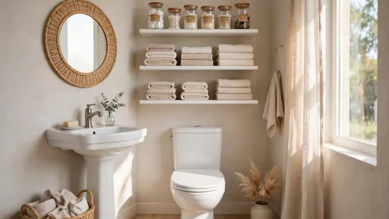 20 Very Small Powder Room Storage Ideas That Save Space