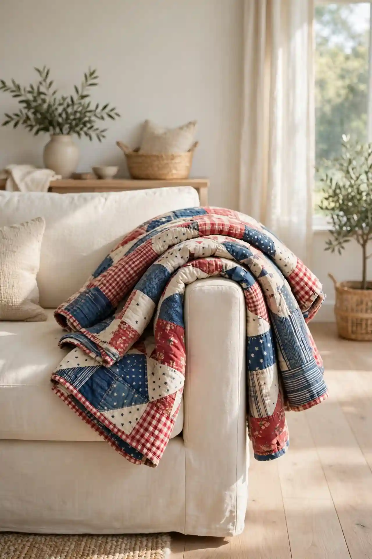 Patriotic Quilt Throw