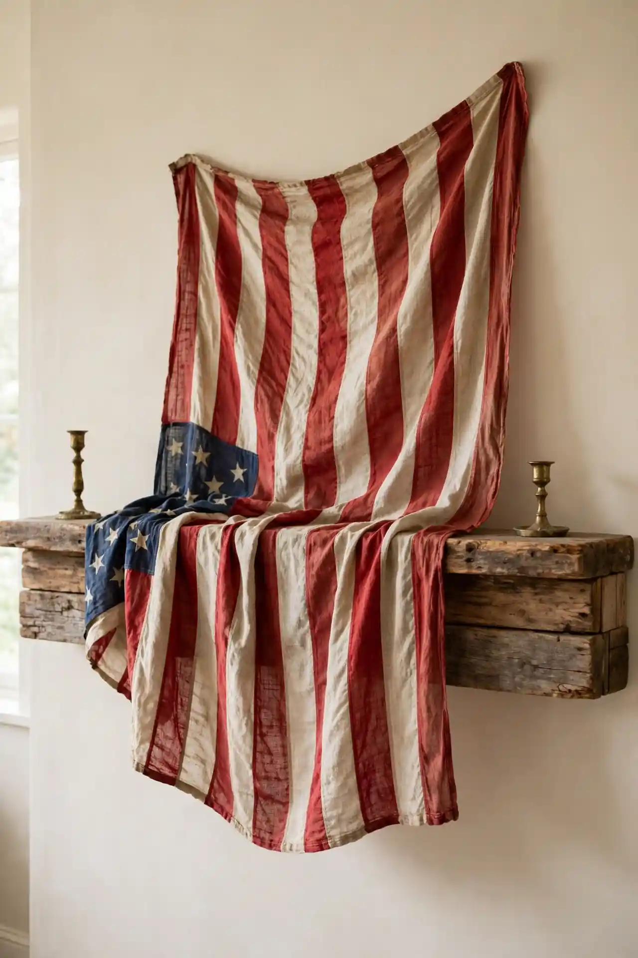 Weathered Flag Display