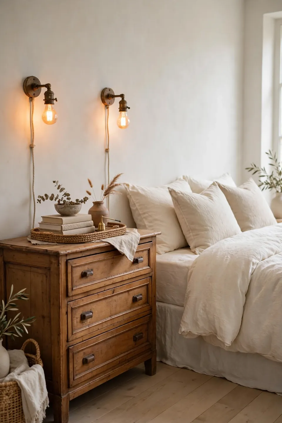 Rustic Sconce Pair